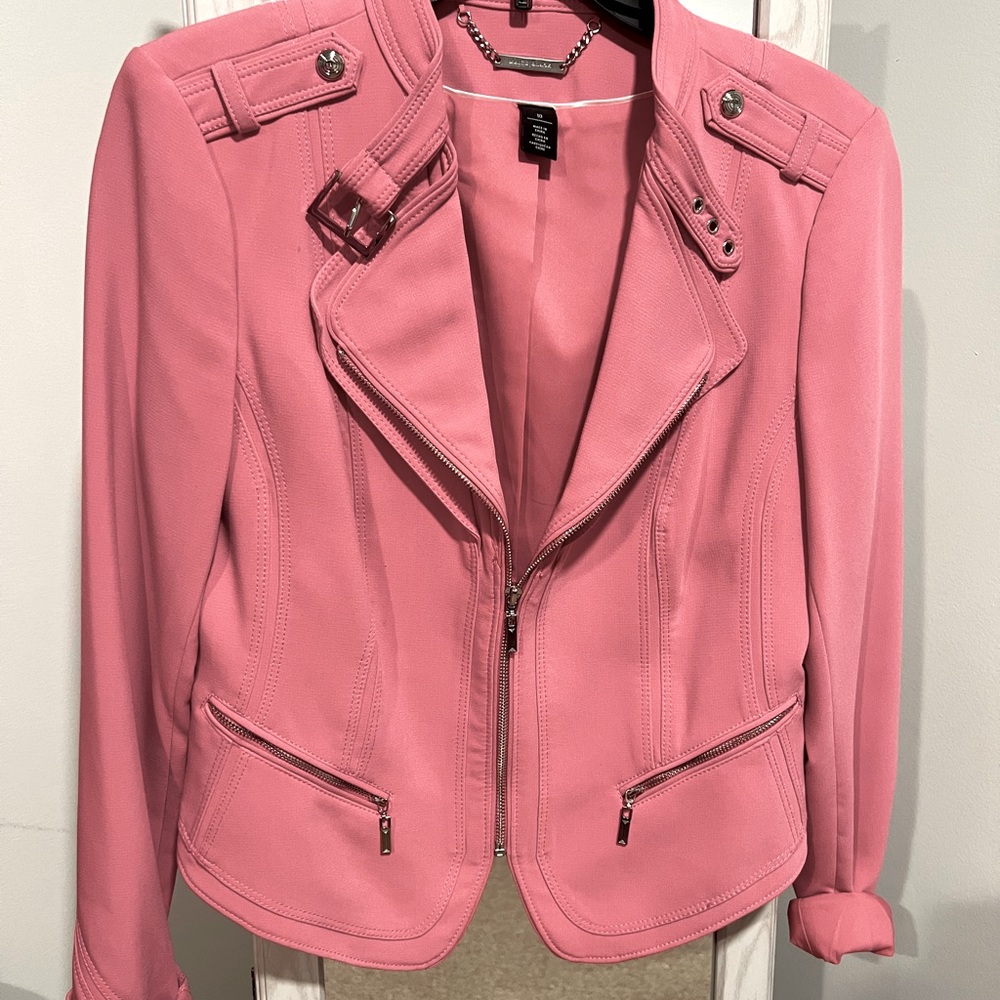 White House Black Market pink blazer, size 10. Perfect condition